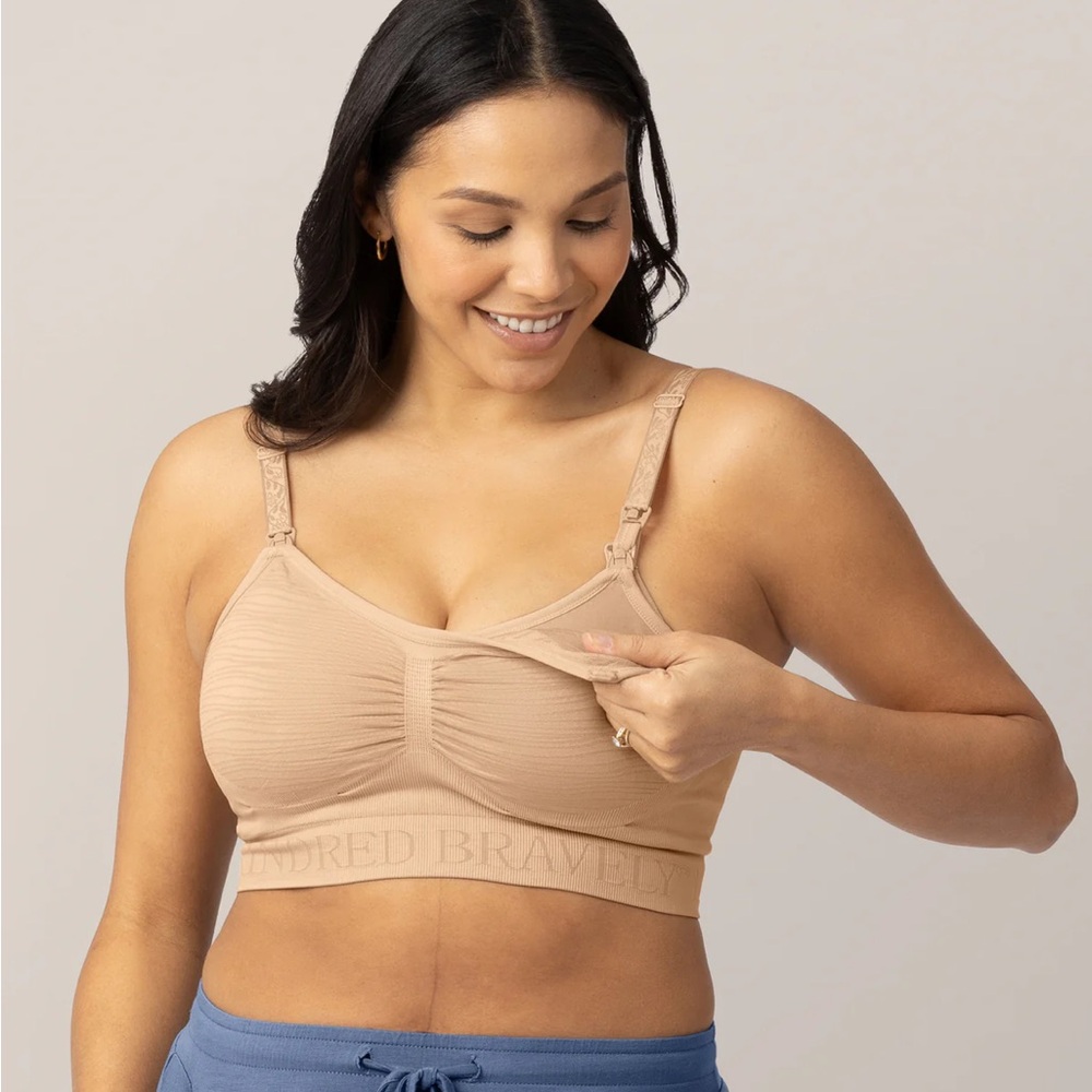 ! Bundle of 4! New Kindred Bravely Sublime Pumping Nursing Bra Beige